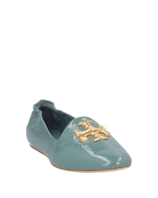 Tory Burch Green Sage Loafers Leather