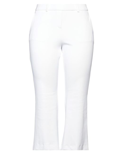 Seductive White Cropped Trousers