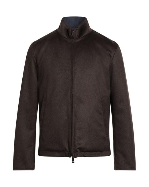 KIRED Black Jacket Cashmere, Polyester for men