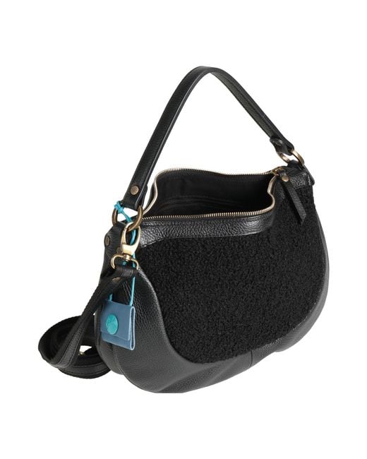Gabs Black Handbag Calfskin, Polyester