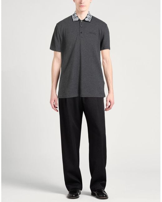 Versace Black Polo Shirt Cotton, Viscose, Polyester for men