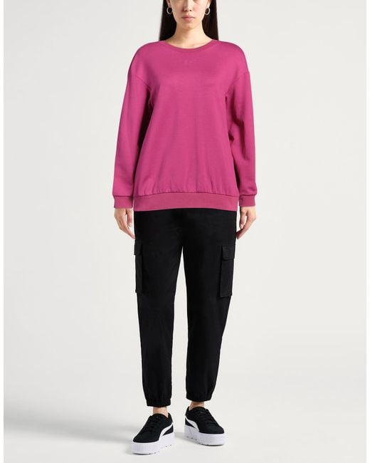 EA7 Pink Sweatshirt Viscose, Polyamide, Elastane, Polyester