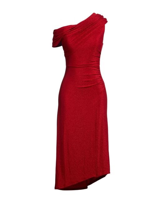 Diane von Furstenberg Red Midi Dress