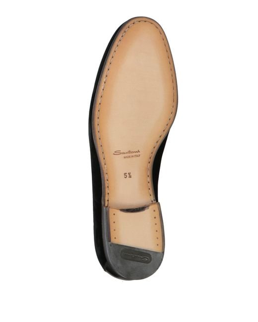 Santoni Black Loafers for men