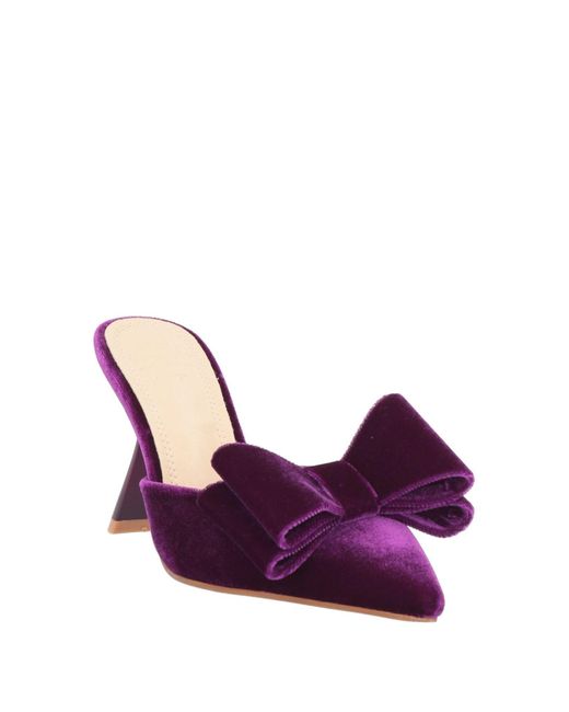 Twenty Four Haitch Purple Mules & Clogs