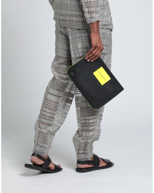 Bolso de mano Emporio Armani de Tejido sintético de color Negro para hombre  | Lyst