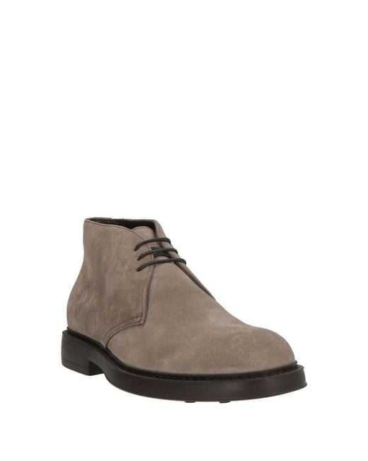 Doucal's Brown Bruges Taupe Ankle Boots Leather for men