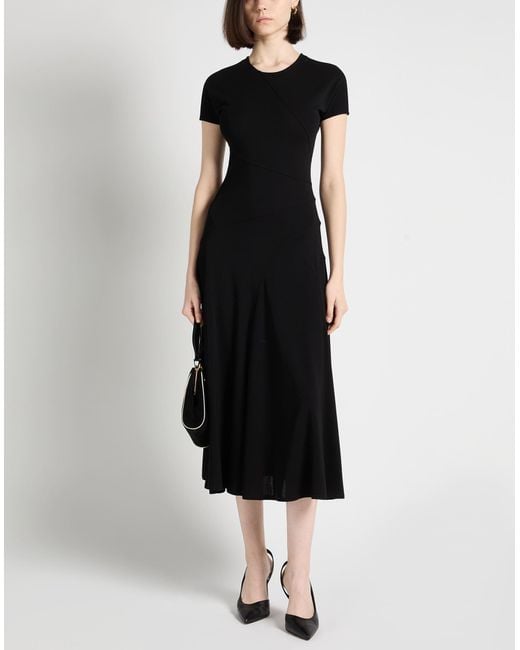 Max Mara Black Midi Dress Viscose, Elastane