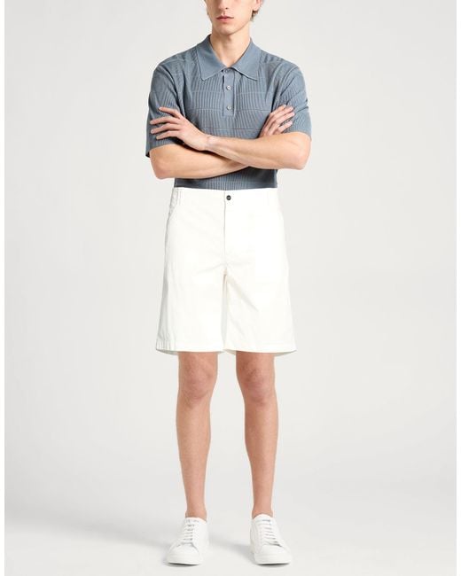 Drumohr White Shorts & Bermuda Shorts Cotton, Elastane for men