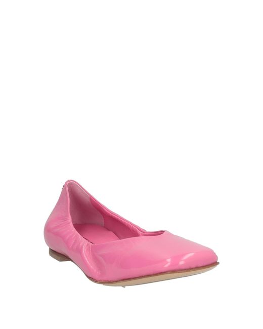 Halmanera Pink Ballet Flats Leather