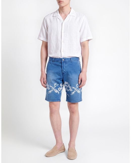 Scotch & Soda Blue Denim Shorts for men