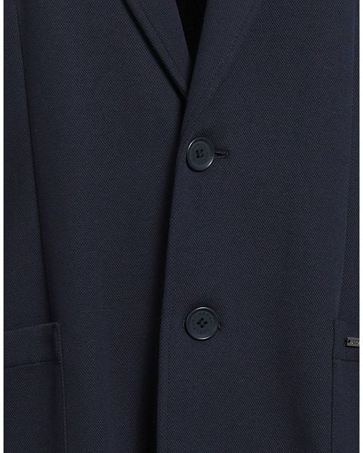 ARMANI EXCHANGE Blue Blazer Cotton, Polyamide, Elastane for men