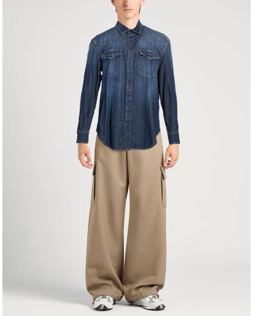 Dondup Blue Denim Shirt for men