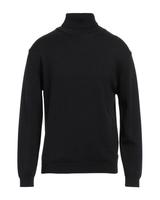 Daniele Fiesoli Black Turtleneck Virgin Wool for men