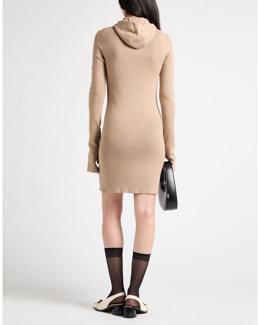 Fendi Natural Mini Dress Wool, Silk, Polyamide, Elastane