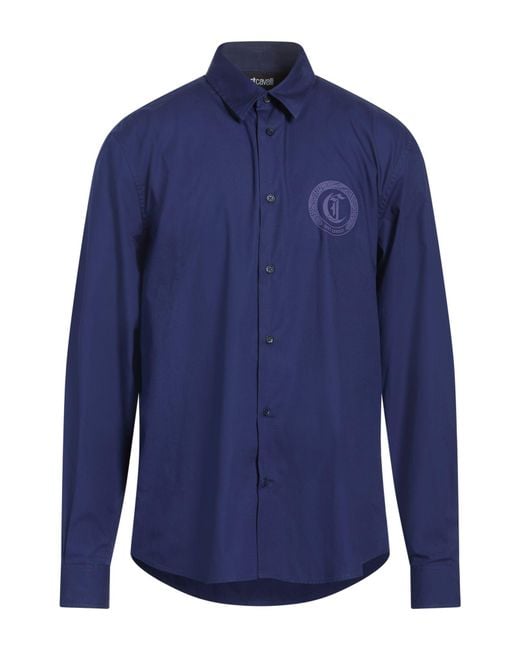 Just Cavalli Blue Shirt for men