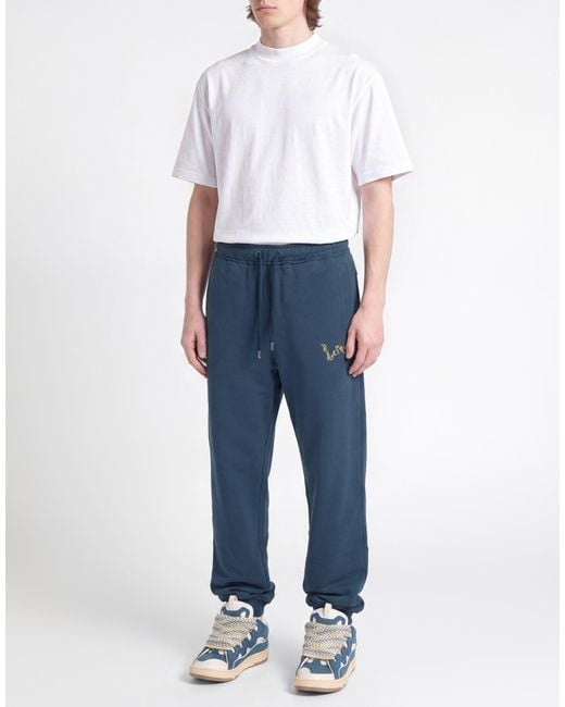 Lanvin Blue Deep Pants Cotton for men