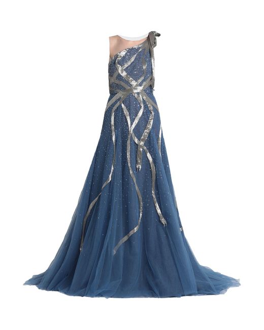 Marchesa Blue Maxi Dress