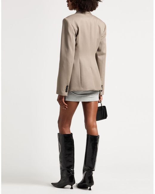 The Attico Gray Taupe Blazer Virgin Wool