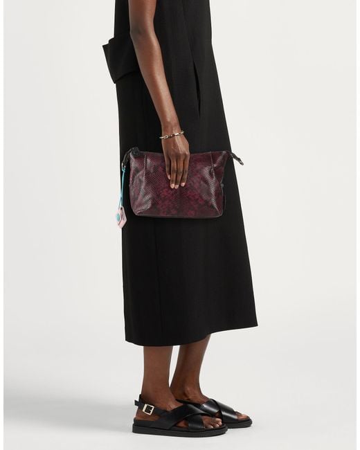 Gabs Purple Burgundy Cross-Body Bag Calfskin