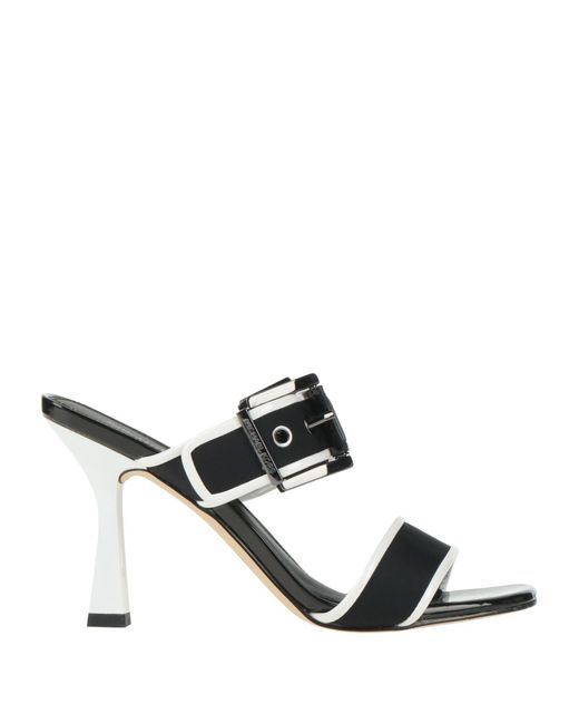 MICHAEL Michael Kors Black Sandals Textile Fibers, Leather