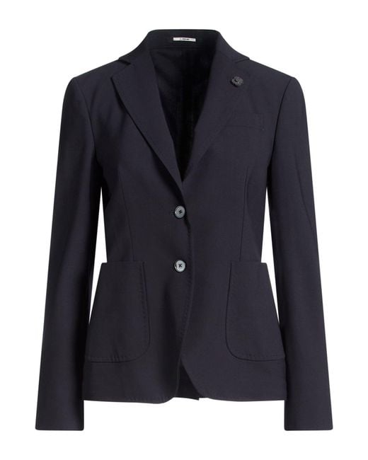 Lardini Blue Midnight Blazer Wool, Elastane
