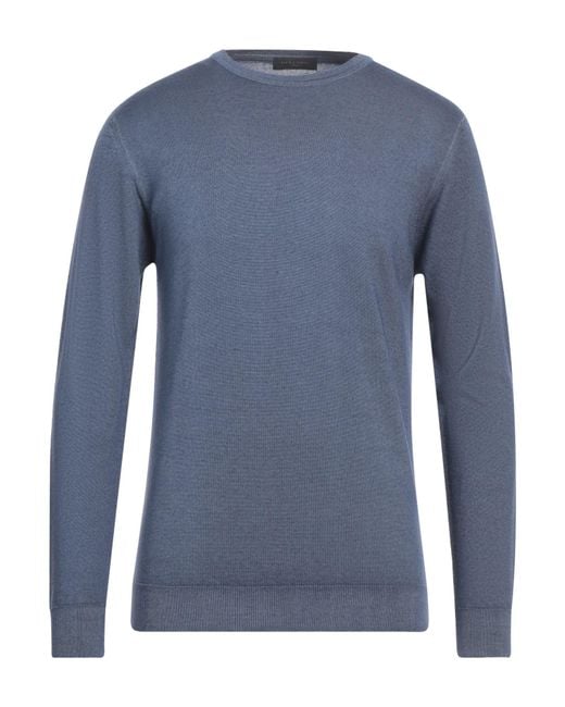 Daniele Fiesoli Blue Slate Sweater Merino Wool for men