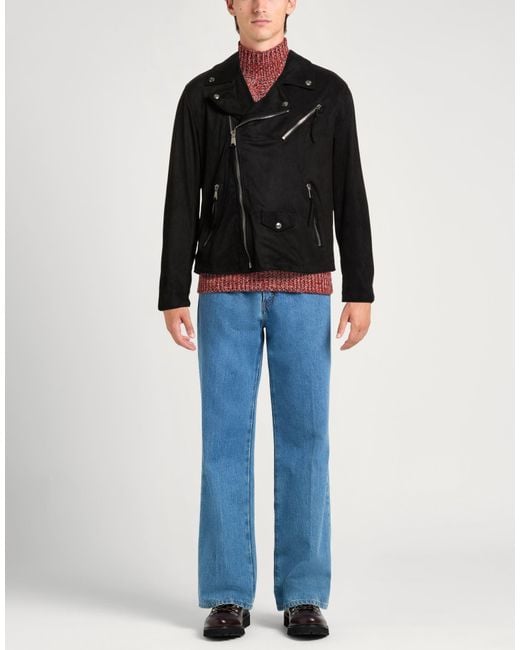 Berna Black Jacket Polyester, Elastane for men