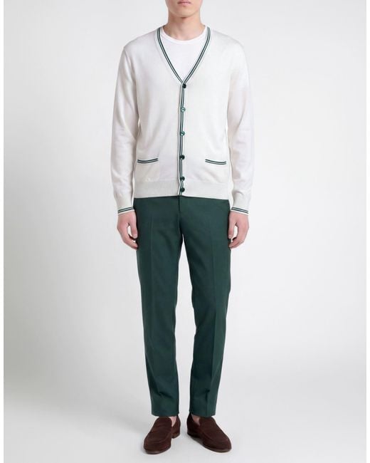 Dolce & Gabbana White Cardigan Silk for men