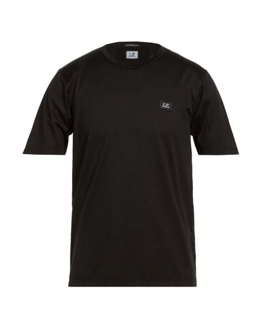 C P Company Black T-Shirt Cotton for men