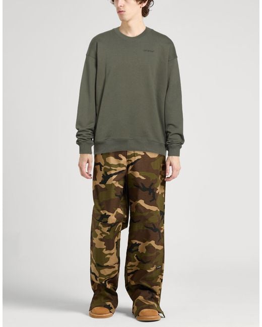 Off-White c/o Virgil Abloh Green Military Sweatshirt Cotton for men