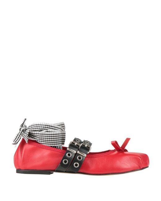 Divine Follie Red Ballet Flats