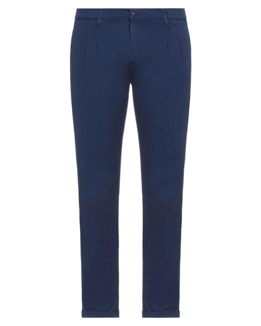 Daniele Alessandrini Blue Pants Cotton, Lycra for men