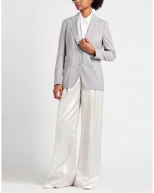 Lardini Gray Blazer Wool
