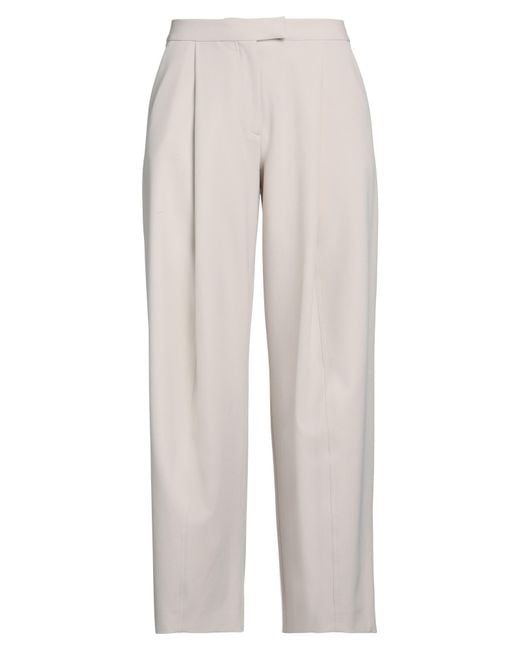 Calvin Klein White Pants Polyester, Viscose, Elastane