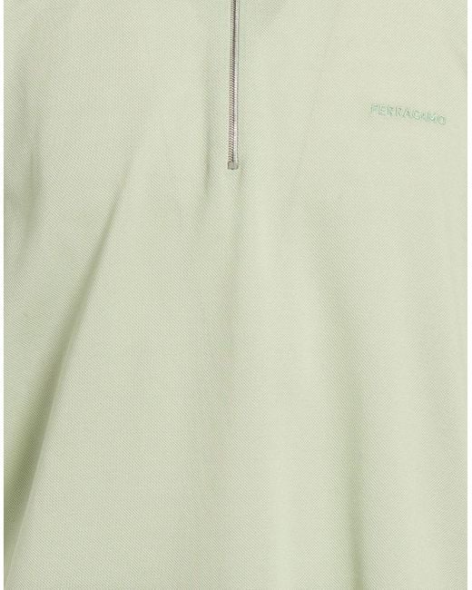 Ferragamo Green Polo Shirt Cotton for men