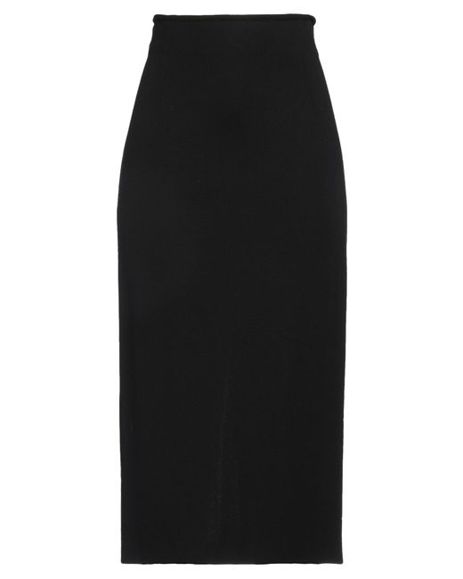 Mantu Black Midi Skirt Viscose, Polyamide, Elastane