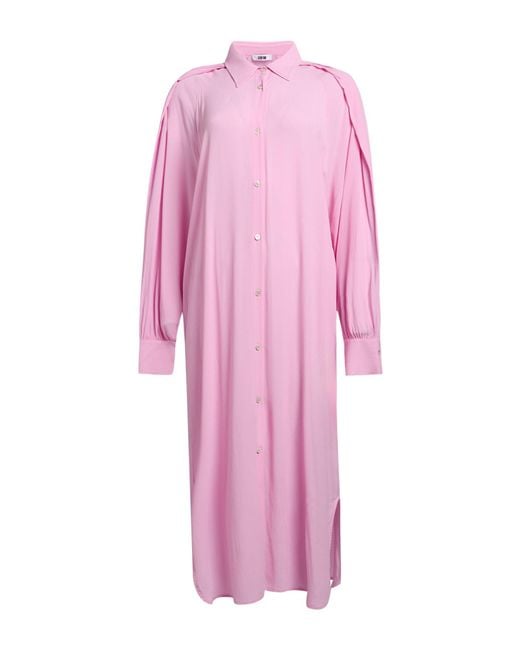 Grifoni Pink Midi Dress Acetate, Silk