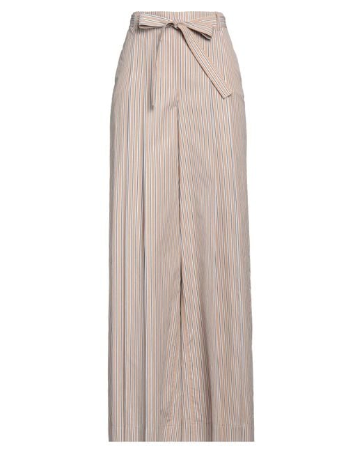 Alberta Ferretti Natural Sand Pants Cotton