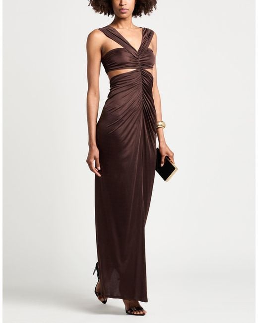 Atlein Purple Maxi Dress Viscose