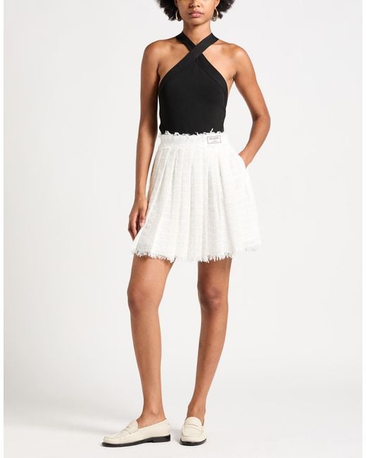 Balmain White Mini Skirt