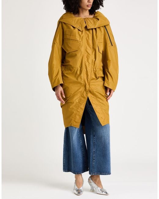 Khrisjoy Yellow Overcoat & Trench Coat