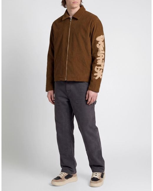 DISCLAIMER Brown Jacket Polyester for men