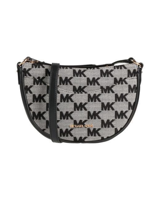 MICHAEL Michael Kors Black Cross-Body Bag Textile Fibers, Leather