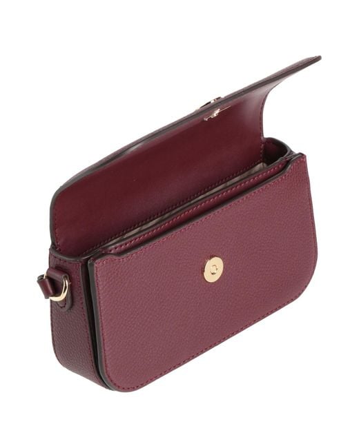 MICHAEL Michael Kors Purple Burgundy Cross-Body Bag Cow Leather