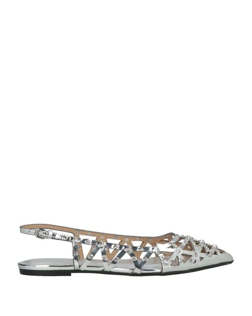 Ash White Ballet Flats
