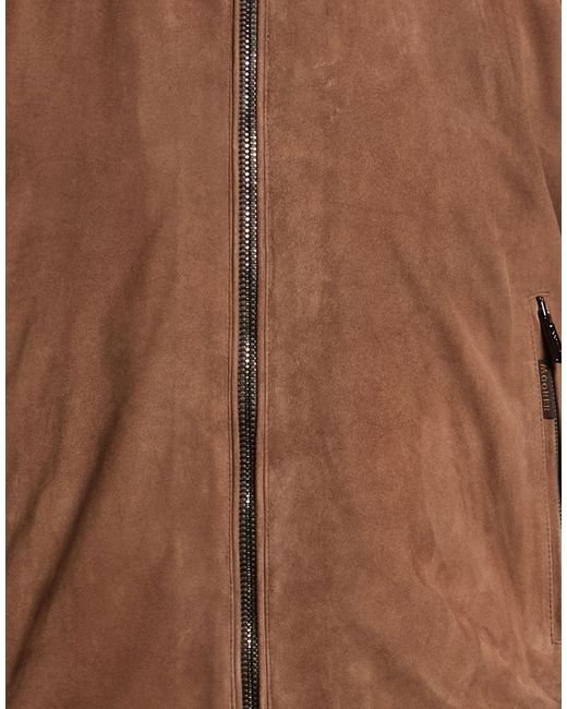 Moorer Brown Jacket Leather for men