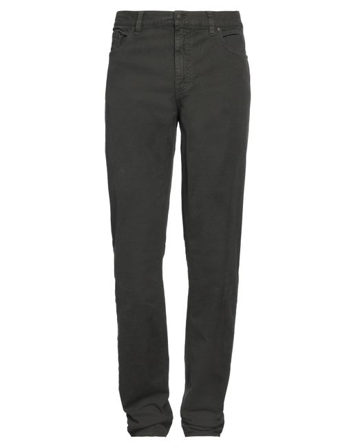 ALBERTO Gray Pants Cotton, Elastane for men