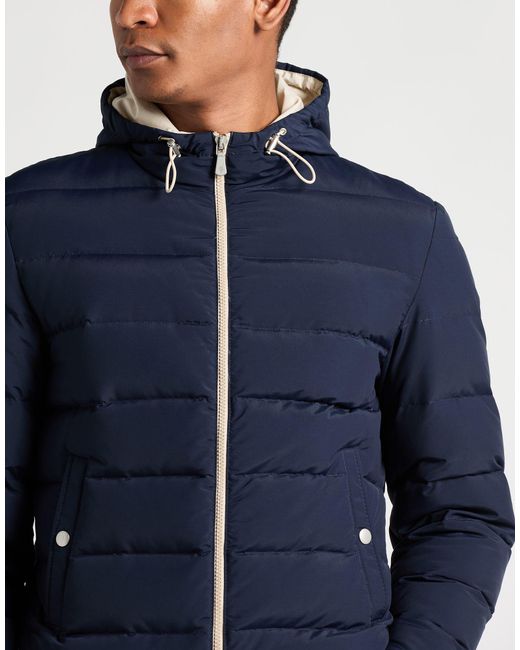 Eleventy Blue Puffer Wool, Polyamide for men