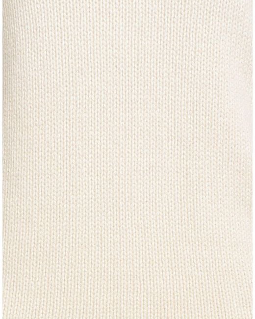 Aragona White Turtleneck Wool